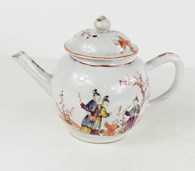 Lot 57 - A 19th century polychrome Chinese teapot circa...