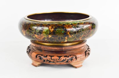 Lot 14 - A Chinese cloisonne enamel shallow bowl, circa...