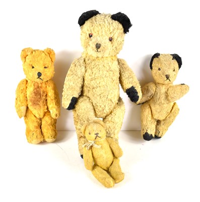 Lot 377 - A group of four vintage Teddy Bears to include...