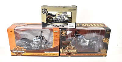 Lot 364 - Two Harley-Davidson 1:10 scale diecast models,...