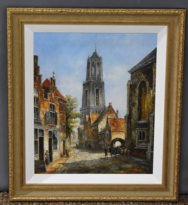 Lot 487 - A 20th century oil on canvas painting...