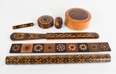 Lot 132 - A group of 19th century Tunbridge ware, to...