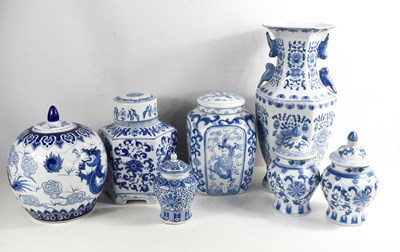 Lot 83 - A selection of 20th century blue and white...