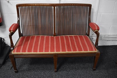 Lot 542 - An Edwardian mahogany framed settee with...