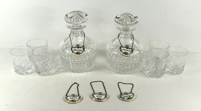 Lot 143 - Two cut glass decanters together with whisky...