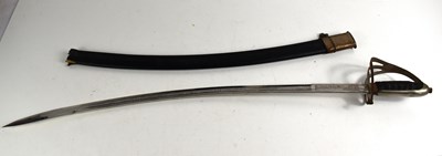 Lot 334 - An Indian cavalry sword having a decorated...