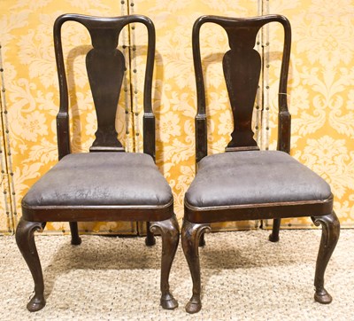 Lot 528 - A pair of 18th century chairs, George II...