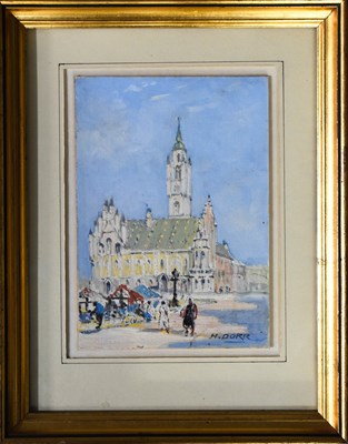 Lot 476 - Harry Dorr (1872-1950): Stadhuis, Middelburg,...