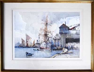 Lot 477 - Harry Dorr (1872-1950): Ipswich Dock with...