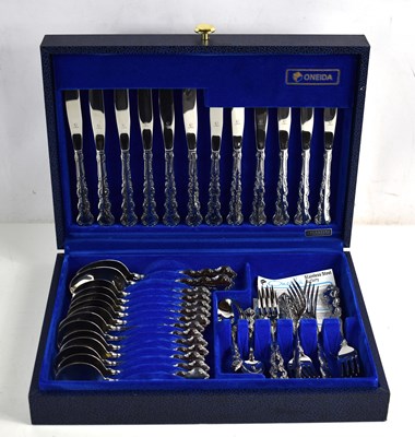 Lot 213 - An Oneida stainless steel canteen of cutlery,...