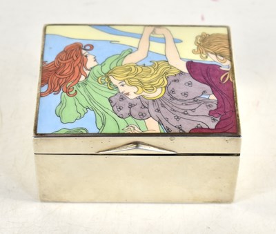 Lot 346 - An Austrian silver and enamel cigarette box by...