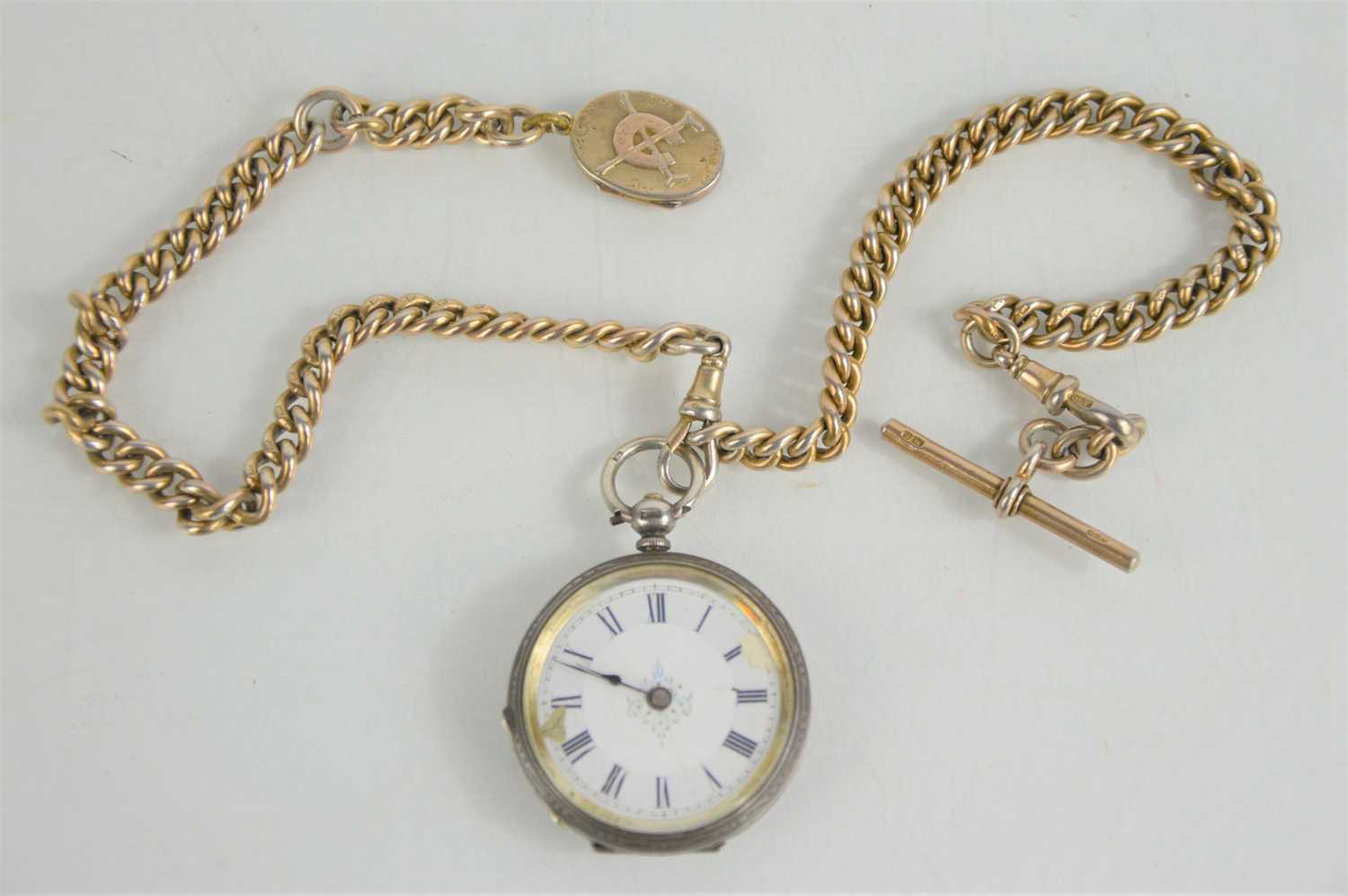 Lot 169 - A ladies 19th century silver pocket watch with...