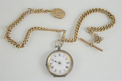 Lot 277 - A ladies 19th century silver pocket watch with...