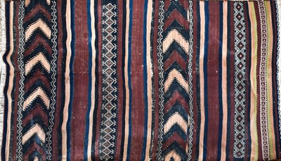 Lot 507 - A woven wool Iranian rug, decorated with...