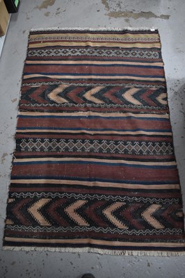 Lot 507 - A woven wool Iranian rug, decorated with...