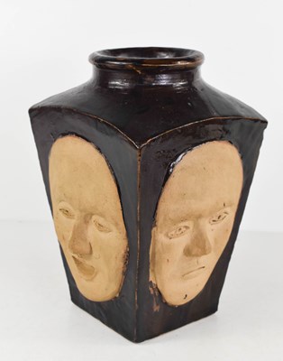 Lot 170 - A Studio pottery four sided vase, each side...