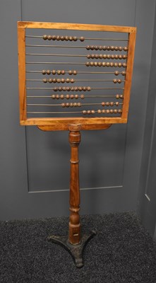 Lot 380 - A Victorian treen abacus on stand, the frame...