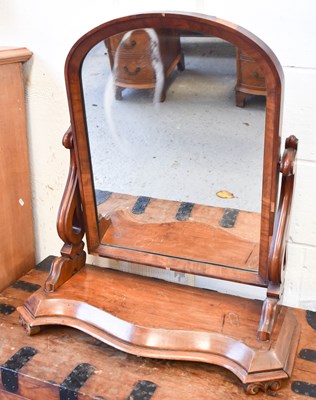 Lot 420 - A large Victorian mahogany toilet mirror, the...