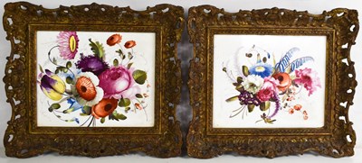 Lot 490 - A pair of 19th century porcelain plaques...