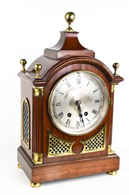 Lot 415 - A 19th century mahogany bracket clock, with...