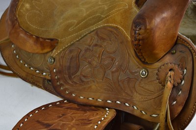 Lot 359 - A vintage western leather pony saddle with...