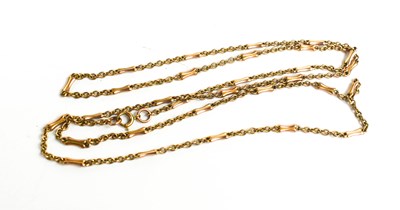 Lot 131 - A 9ct rose gold chain link necklace,...