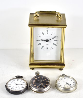 Lot 327 - A group of three pocket watches to include a...