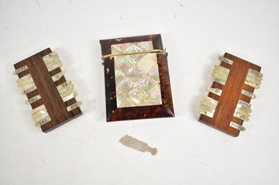 Lot 291 - A Victorian mother of pearl and tortoiseshell...