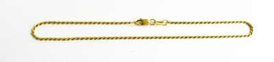 Lot 47 - A 9ct gold rope twist bracelet, with a crab...