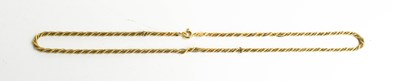 Lot 48 - A 9ct yellow and white gold rope twist...