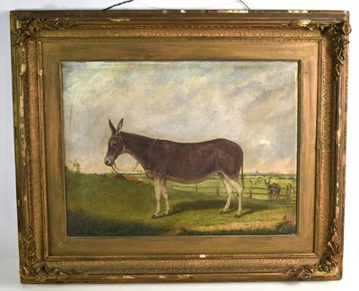 Lot 421 - A 19th century oil on canvas painting of a...