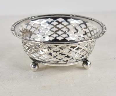 Lot 8 - A small silver bon bon dish with pierced...