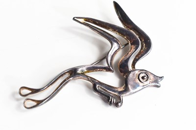 Lot 261 - A Greek silver brooch in the form of a bird,...