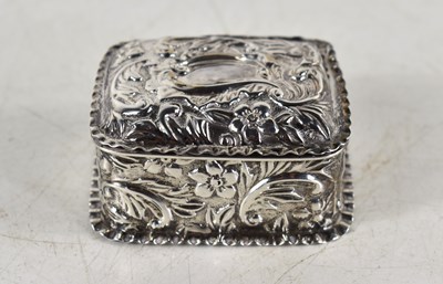 Lot 347 - A small Victorian silver trinket box with...