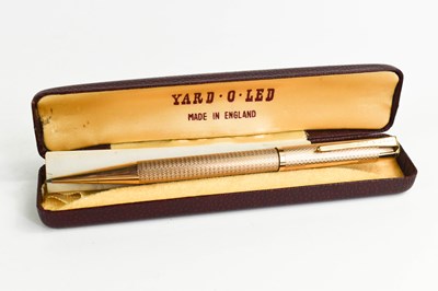 Lot 275 - A Yard O Led rolled gold propelling pencil,...