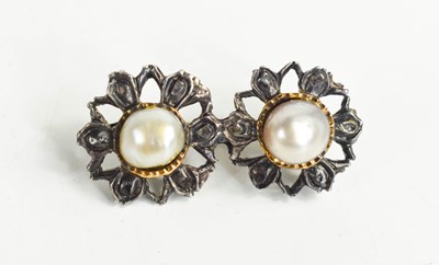 Lot 159 - A Georgian white metal and pearl brooch in the...