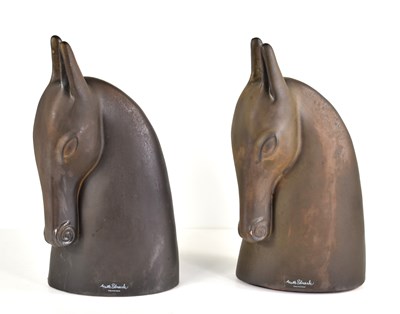 Lot 258 - A pair of vintage Anette Edmark ceramic horse...