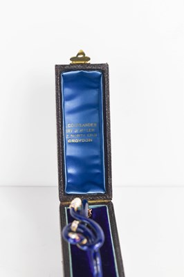 Lot 9 - A late 19th century gold, diamond, blue enamel...