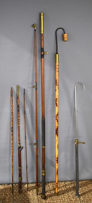 Lot 489 - An antique heavy duty fishing rod, likely sea...