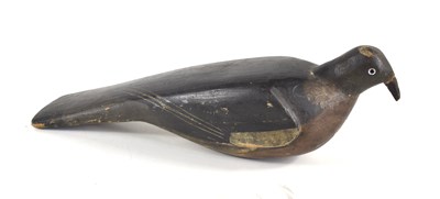 Lot 273 - An antique wooden painted pigeon decoy with...