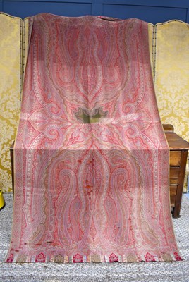 Lot 342 - A 19th century Paisley bed cover, in shades of...