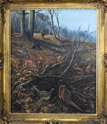 Lot 417 - P C Hutchens (20th century): woodland hunt...