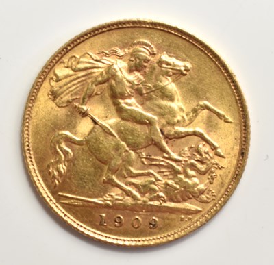 Lot 69 - An Edward VII gold half sovereign dated 1909.