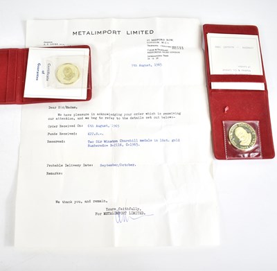 Lot 88 - Two 18ct gold Sir Winston Churchill...