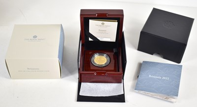 Lot 87 - A Royal Mint 1/4 oz gold proof Britannia coin,...