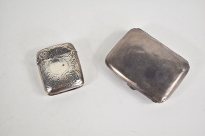 Lot 12 - A Victorian silver vesta case together with a...