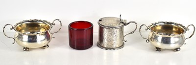 Lot 40 - A pair of early 20th century silver salt...