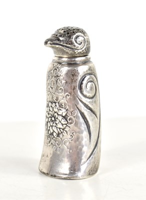 Lot 1 - An early 20th century silver wig powder shaker...