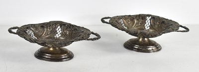 Lot 14 - A pair of Victorian silver bon bon dishes,...