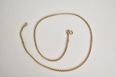 Lot 117 - A 9ct gold chain link necklace, 11.6g.